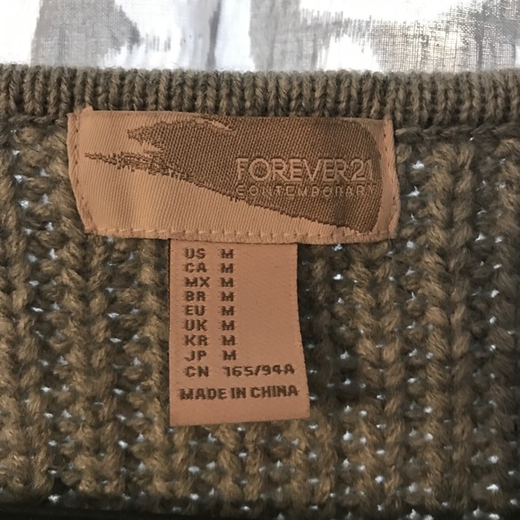Forever 21 Grey Moto Sweater - Picture 2 of 7